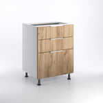 Tölgy és fehér színű konyha 2.6m LB260