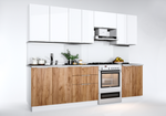 Tölgy és fehér színű konyha 2.6m LB260