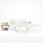 Éjjeliszekrény szett egy fiókkal fehér és kraft tölgy színben NK35